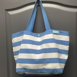 Dolce & Gabbana Perfumes Blue & White canvas Striped Tote